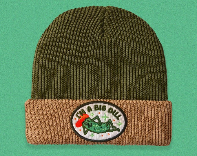 Big Dill Two-Tone Knit Beanie