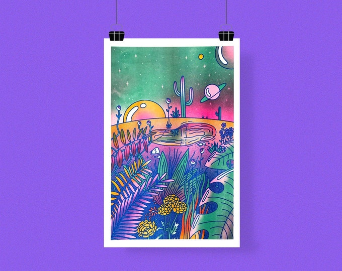 The Crystal Lake Risograph Print