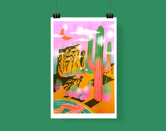 Bubblegum Mirage Risograph Print