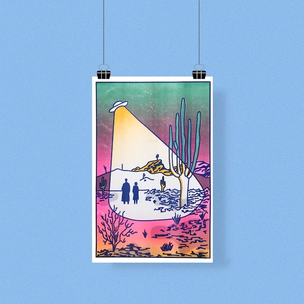 UFO Risograph Print