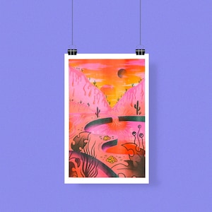 Bubblegum Valley Risograph Print