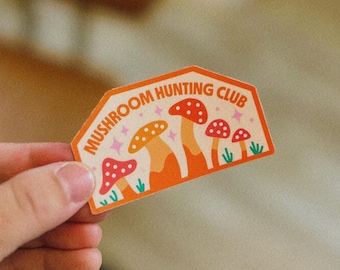 Mushroom Hunting Club Sticker