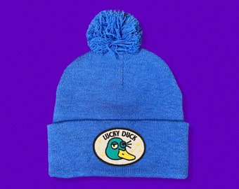 Lucky Duck Pom Pom Beanie