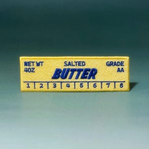 Butter Stick Embroidered Bookmark Patch