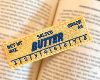 Butter Stick Embroidered Bookmark Patch