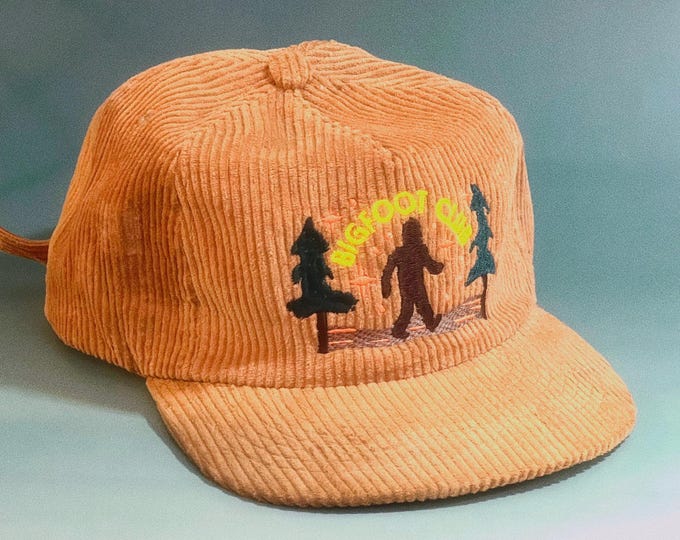 Bigfoot Cryptid Club 5-Panel Corduroy Hat