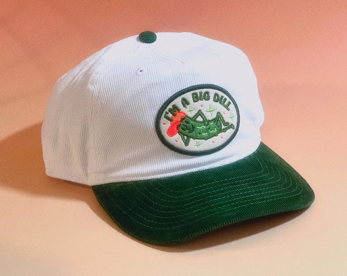 Big Dill Pickle 5-Panel Two-Tone Corduroy Snapback Hat