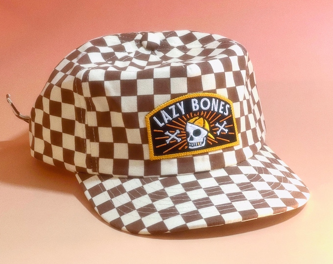 Lazy Bones 5-Panel Checkered Floppy Hat