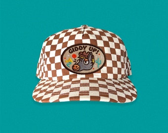 Giddy-Up 5-Panel Checkered Floppy Hat