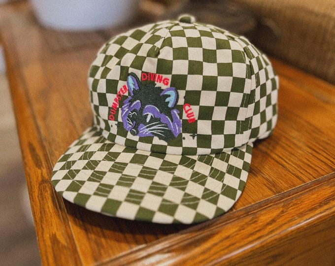 Street Rat Dumpster Diving Club 5-Panel Checkered Floppy Hat