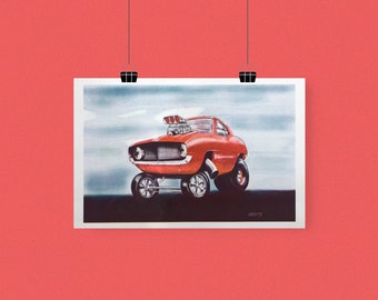 Risograph '69 Camaro Art Print