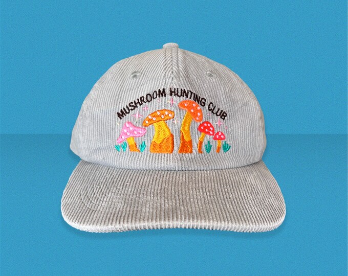 Mushroom Hunting Club Corduroy Hat Etsy