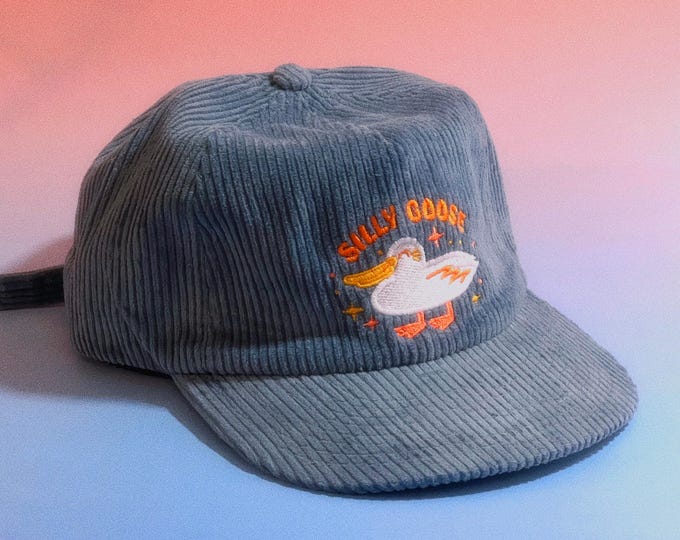 Silly Goose 5-Panel Corduroy Hat