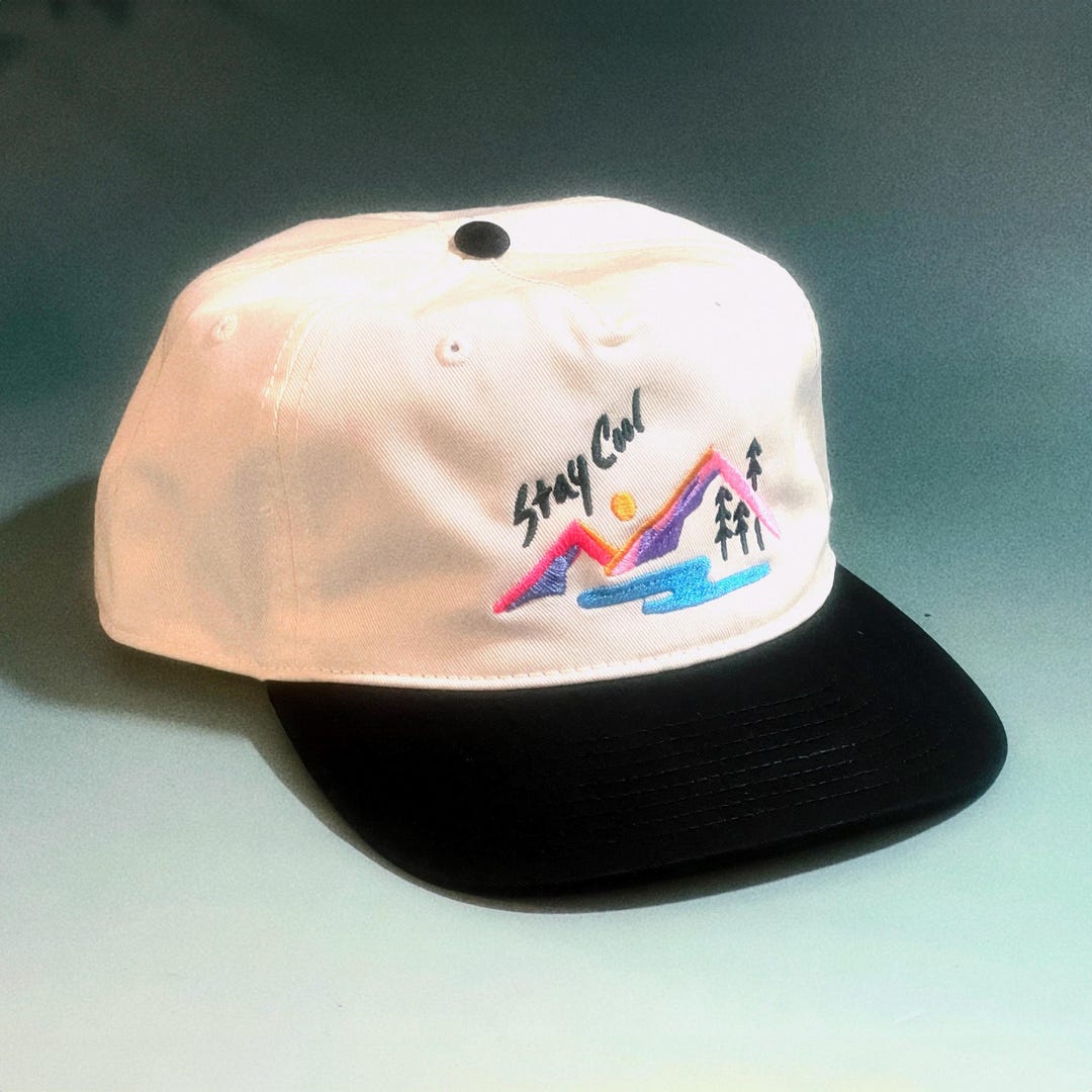 Embroidered Floppy Cap: 90s Retro Style Cotton Hat - Etsy