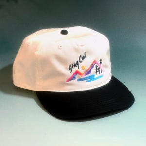 Embroidered Floppy Cap: 90s Retro Style Cotton Hat