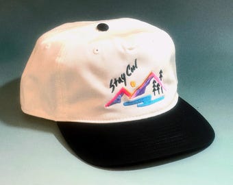Embroidered Floppy Cap: 90s Retro Style Cotton Hat