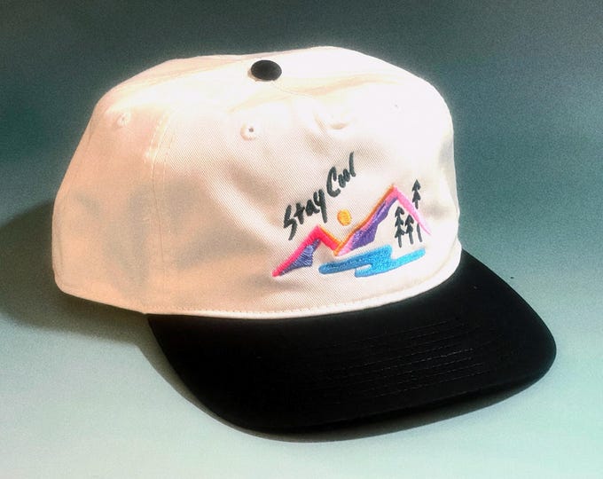 Embroidered Floppy Cap: 90s Retro Style Cotton Hat