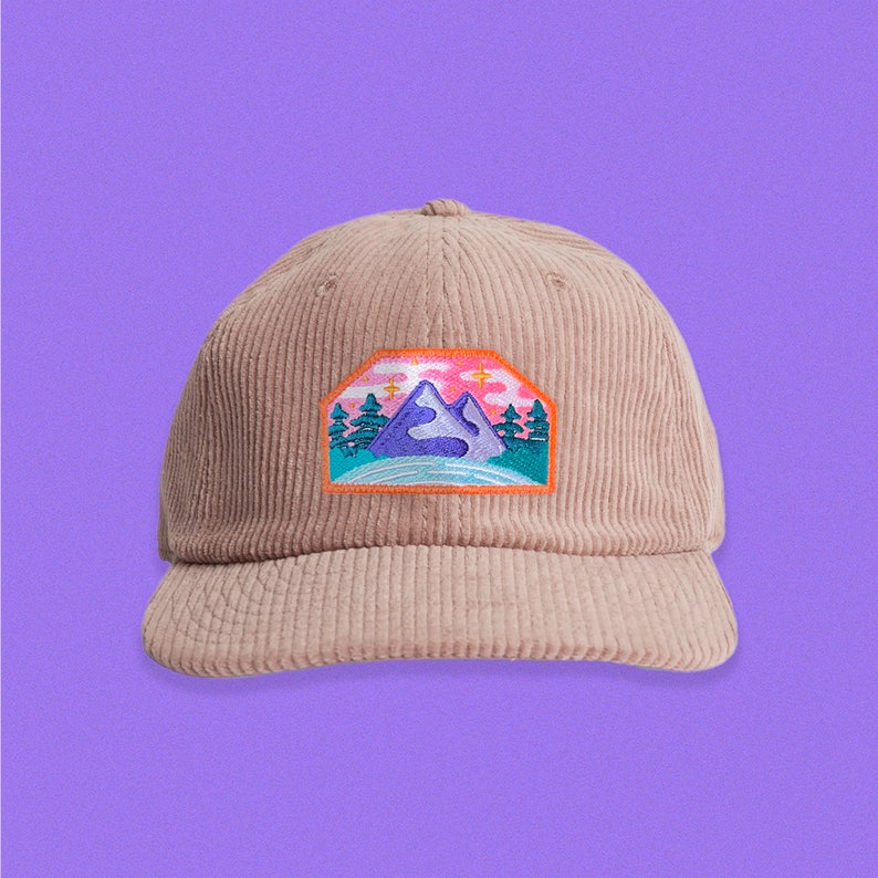 Mystical Mountain Corduroy Hat Blush