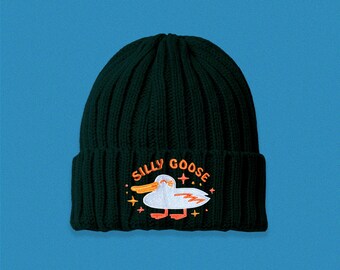 Silly Goose Cable Knit Beanie