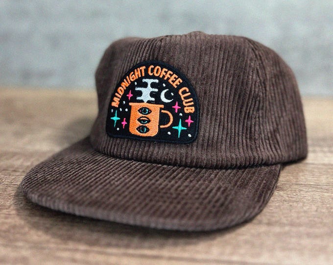 Midnight Coffee Club 5-Panel Corduroy Hat