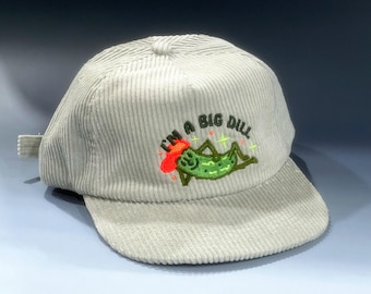Big Dill Pickle Direct Embroidered 5-Panel Corduroy Hat