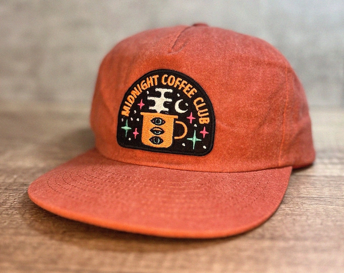 Midnight Coffee Club 5-Panel Brushed Cotton Hat