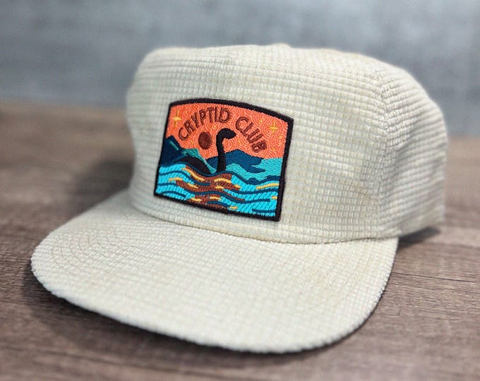 Loch Ness Monster Cryptid Club Waffle Corduroy Hat