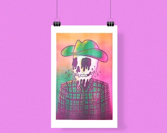 Howdy, Partner Risograph Print