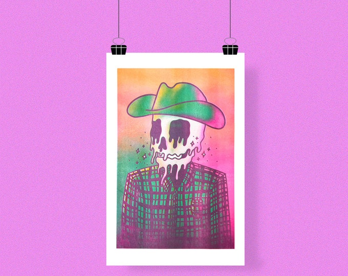 Howdy, Partner Risograph Print