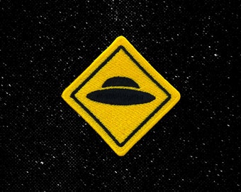 UFO Warning Sign Patch