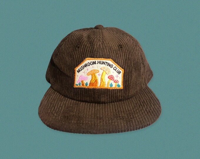 Mushroom Hunting Club Corduroy Hat Etsy