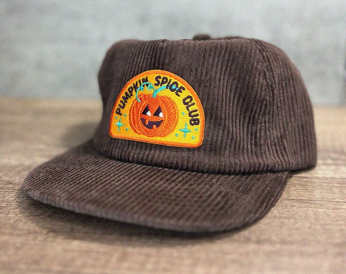 Pumpkin Spice Club 5-Panel Corduroy Hat