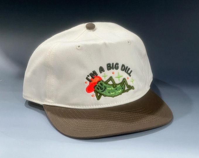 Big Dill Retro Direct Embroidered Two-Tone 5-Panel Floppy Cap