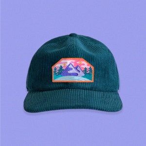 Mystical Mountain Corduroy Hat Turquoise