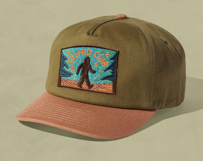 Bigfoot Cryptid Club Retro Two-Tone 5-Panel Floppy Cap