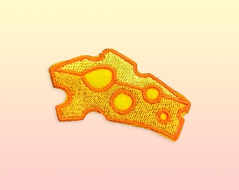 Cheese Embroidered Patch: Iron-On or Sew-On