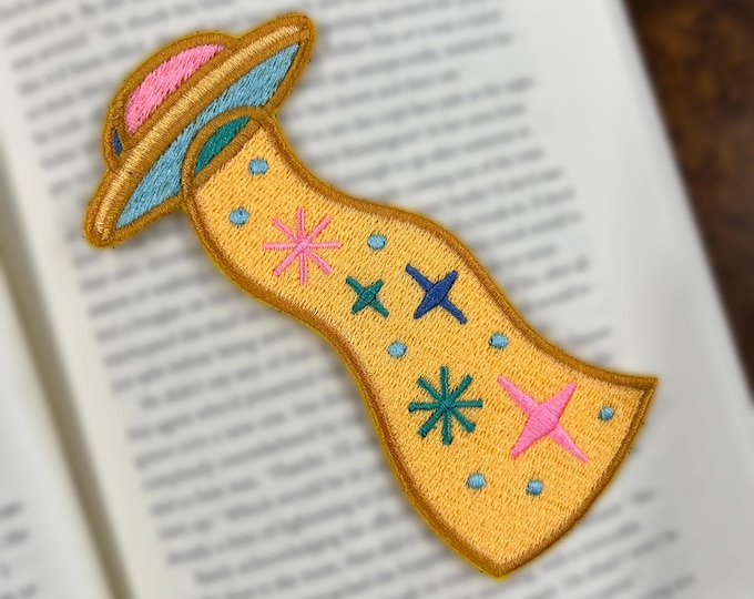 UFO Embroidered Bookmark