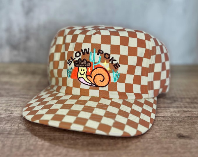 Slow Poke 5-Panel Checkered Floppy Hat