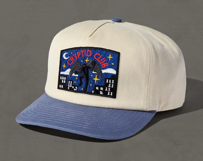 Mothman Cryptid Club Retro Two-Tone 5-Panel Floppy Cap