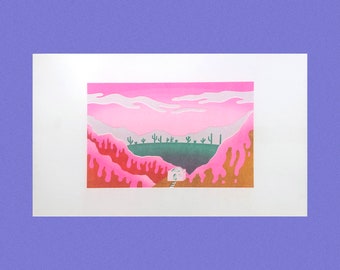 Bubblegum Nightmare Risograph Print