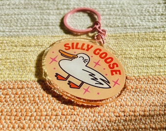 Silly Goose Acrylic Keychain