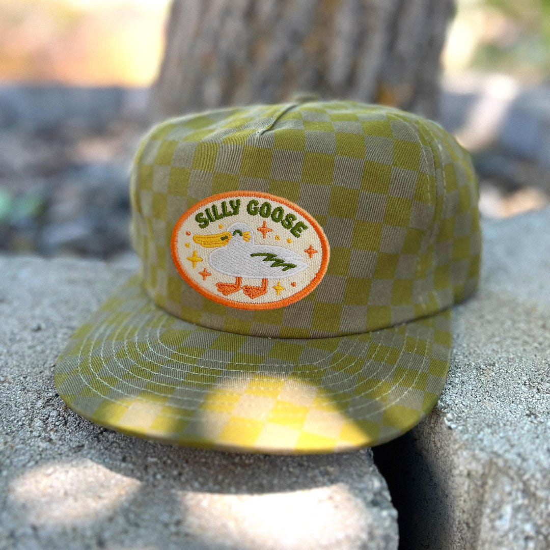 Silly Goose 5-panel Checkered Floppy Hat