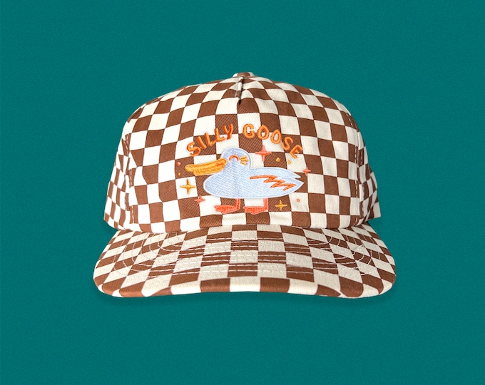 Silly Goose 5-Panel Checkered Floppy Hat