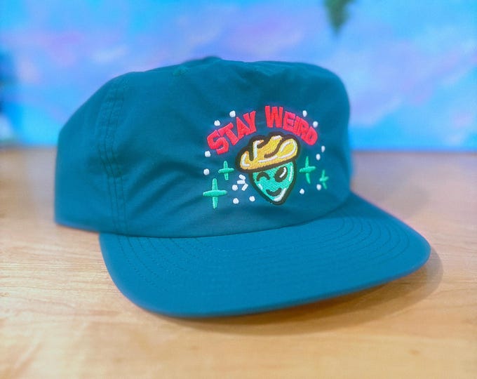 Stay Weird Alien Cowboy Surf Hat