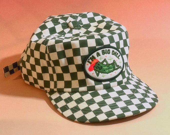 Big Dill Pickle 5-Panel Checkered Floppy Hat