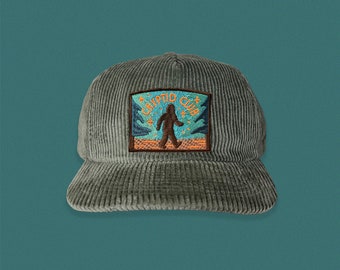 Bigfoot Cryptid Club 5-Panel Corduroy Hat