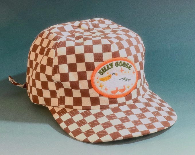 Silly Goose 5-Panel Checkered Floppy Hat
