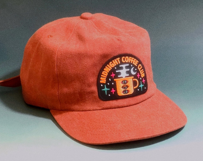 Midnight Coffee Club 5-Panel Brushed Cotton Hat