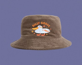 Silly Goose Corduroy Bucket Hat