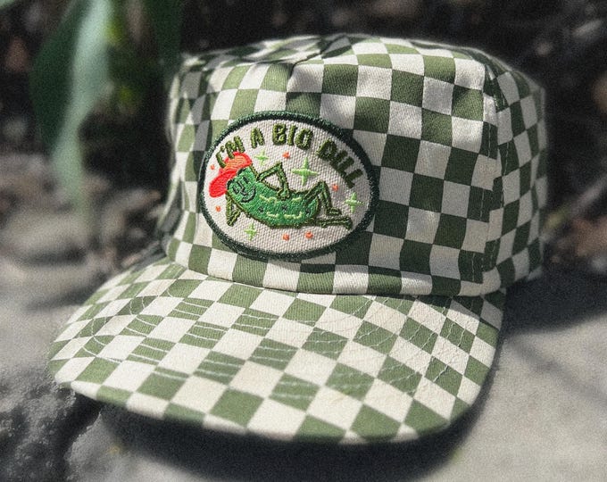 Big Dill Pickle 5-Panel Checkered Floppy Hat
